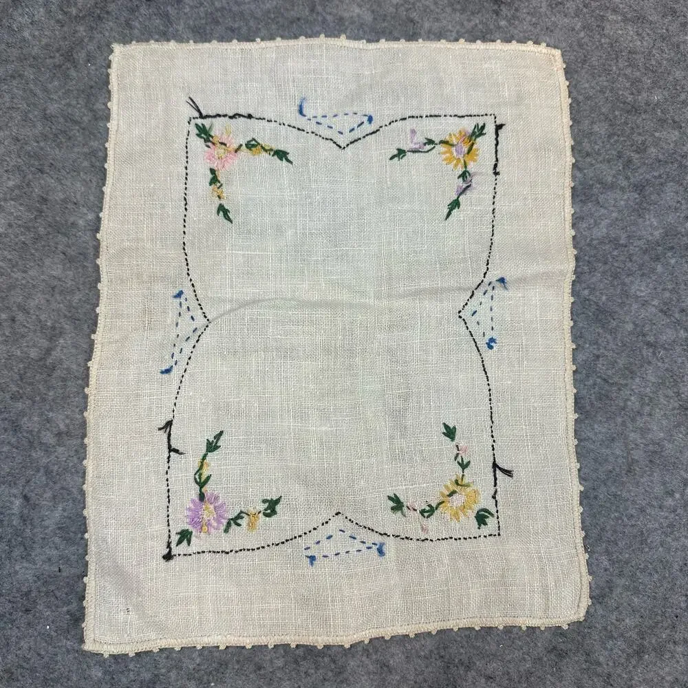 Vintage Embroidered Linen 11